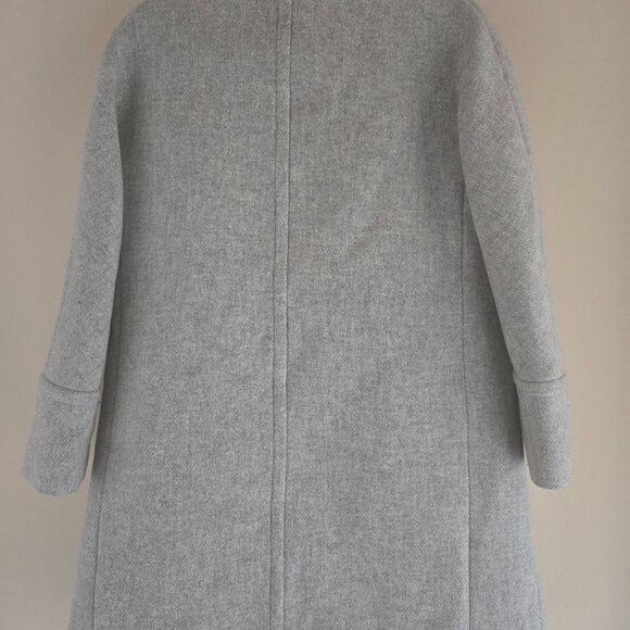 j crew gray stadium wool zip coat size 2 - Picture 2 of 5